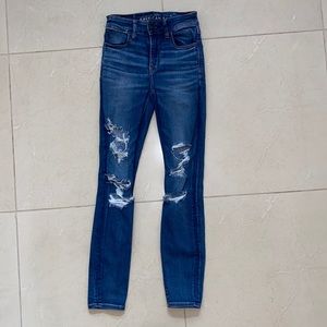 Women’s High Waisted Dark Wash Skinny Jeans